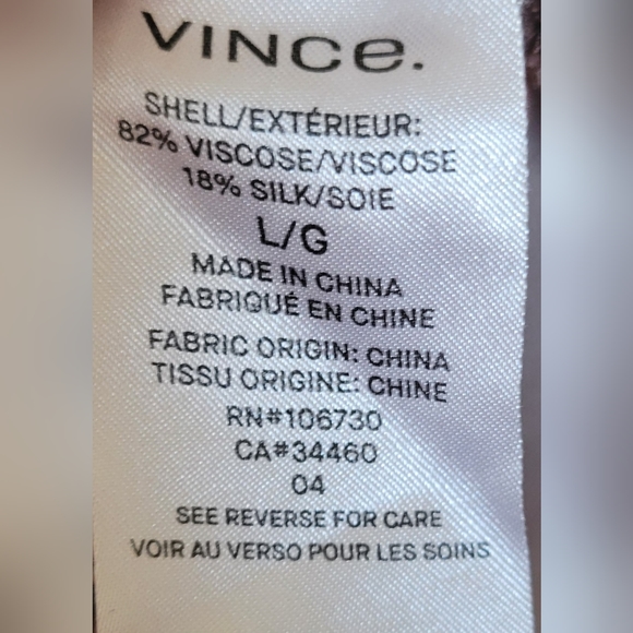 VINCE velvet spaghetti strap tank top size large. - Picture 5 of 7